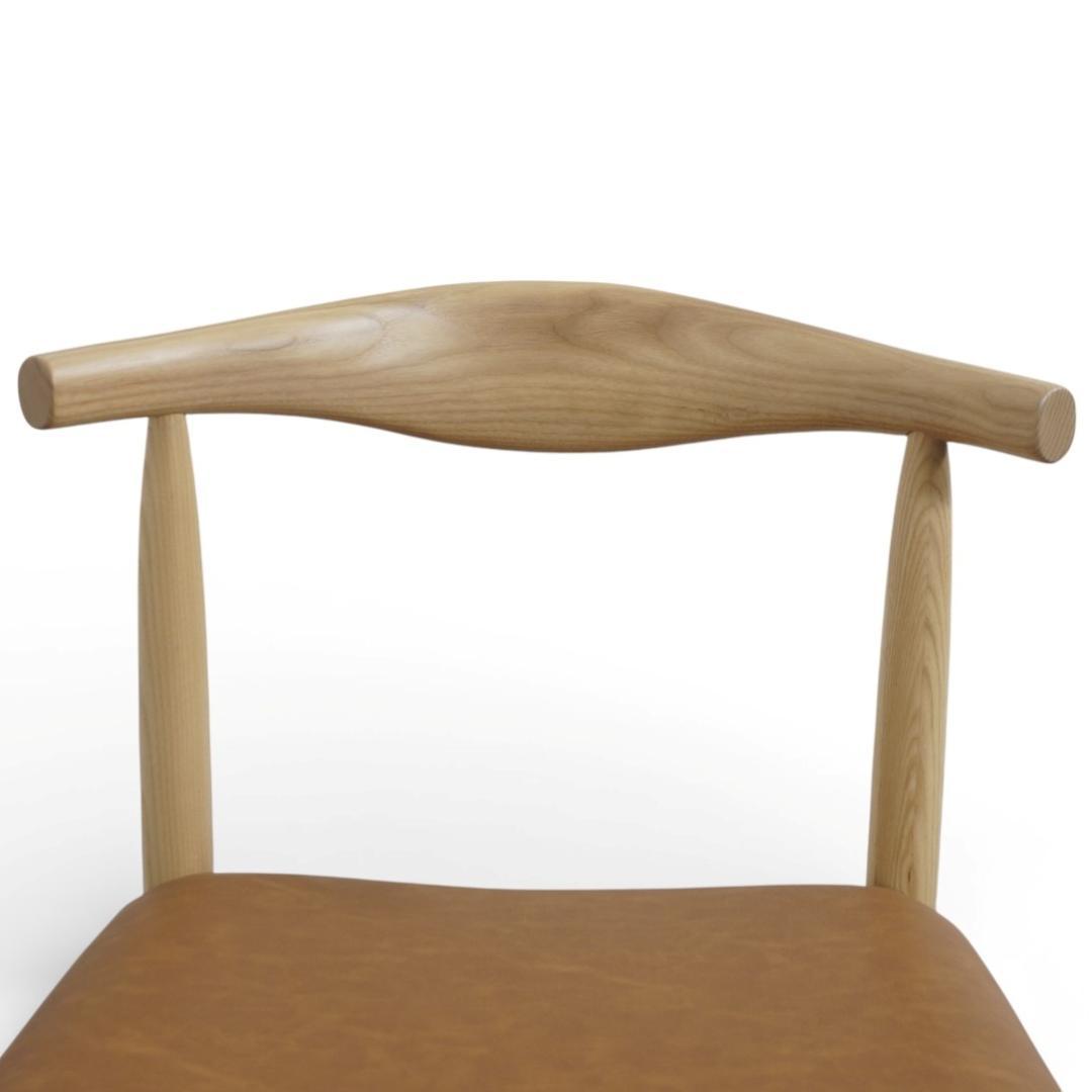 フォロー割2脚セット【新品】北欧風 ダイニングチェア PVCキャメル アッシュ