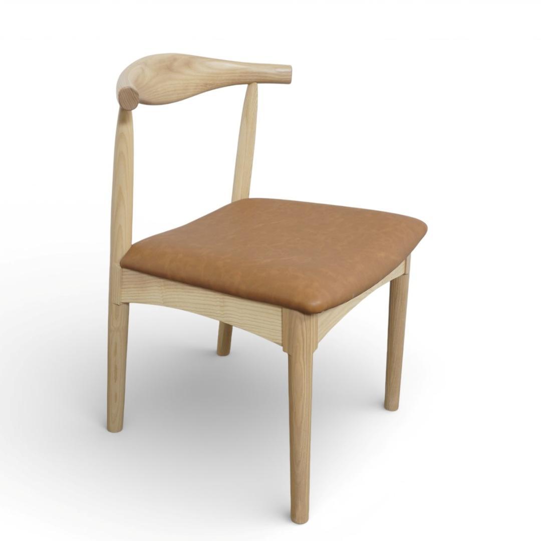 フォロー割2脚セット【新品】北欧風 ダイニングチェア PVCキャメル アッシュ