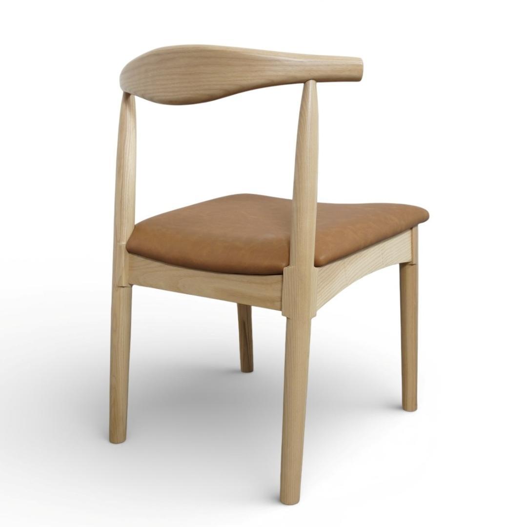 フォロー割2脚セット【新品】北欧風 ダイニングチェア PVCキャメル アッシュ