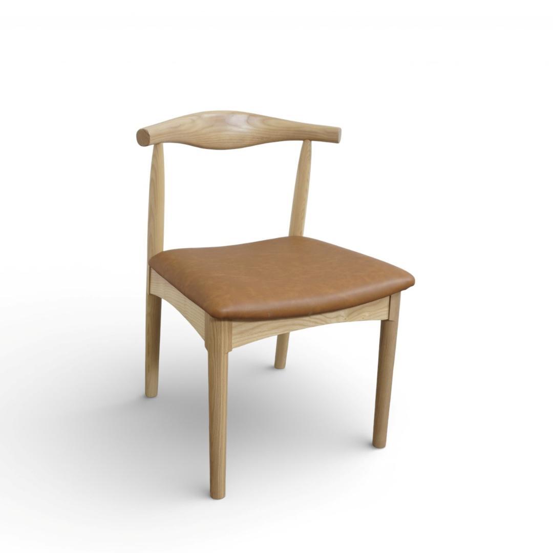 フォロー割2脚セット【新品】北欧風 ダイニングチェア PVCキャメル アッシュ