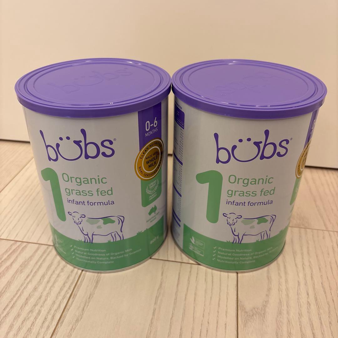 送料込))bubs オーガニック粉ミルク 0-6ヶ月 2缶セット