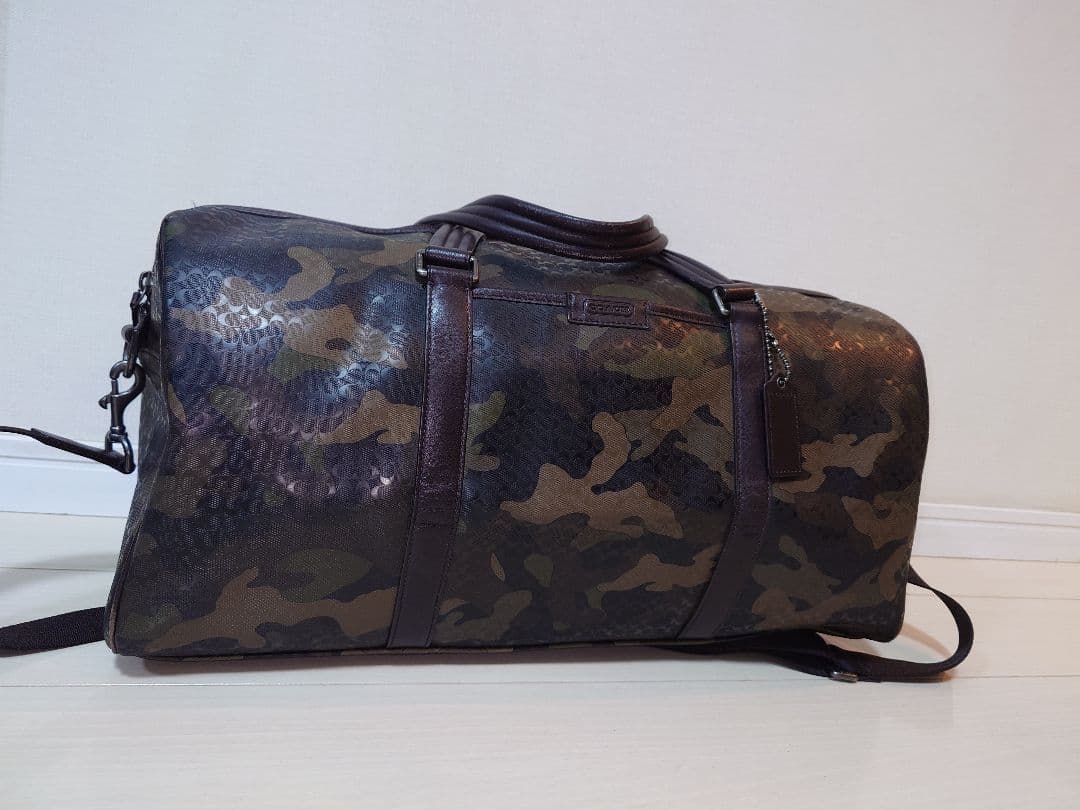 い*ー様 【大容量ボストンバッグ】COACH 迷彩 ボストンバッグ