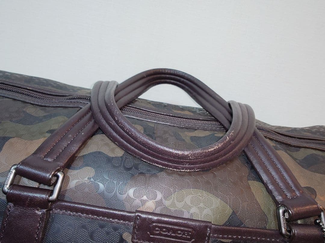 い*ー様 【大容量ボストンバッグ】COACH 迷彩 ボストンバッグ