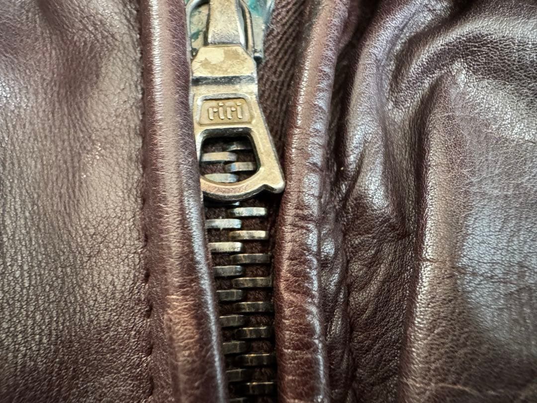 HUGO BOSS レザージャケット A2ジャケット ブラウン 古着 riri