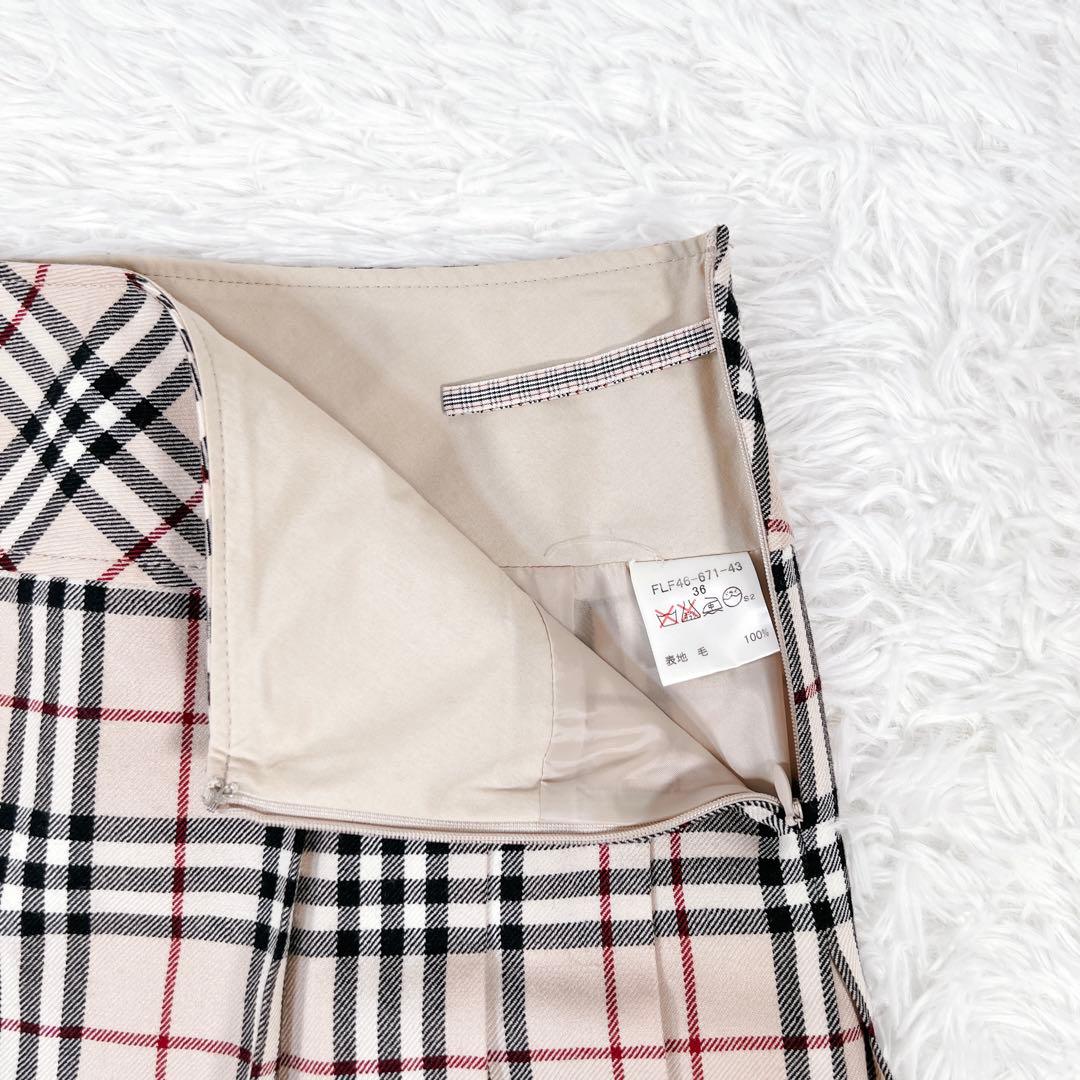 バーバリーブルーレーベル ノバチェック プリーツ ミニスカート 安室奈美恵さん