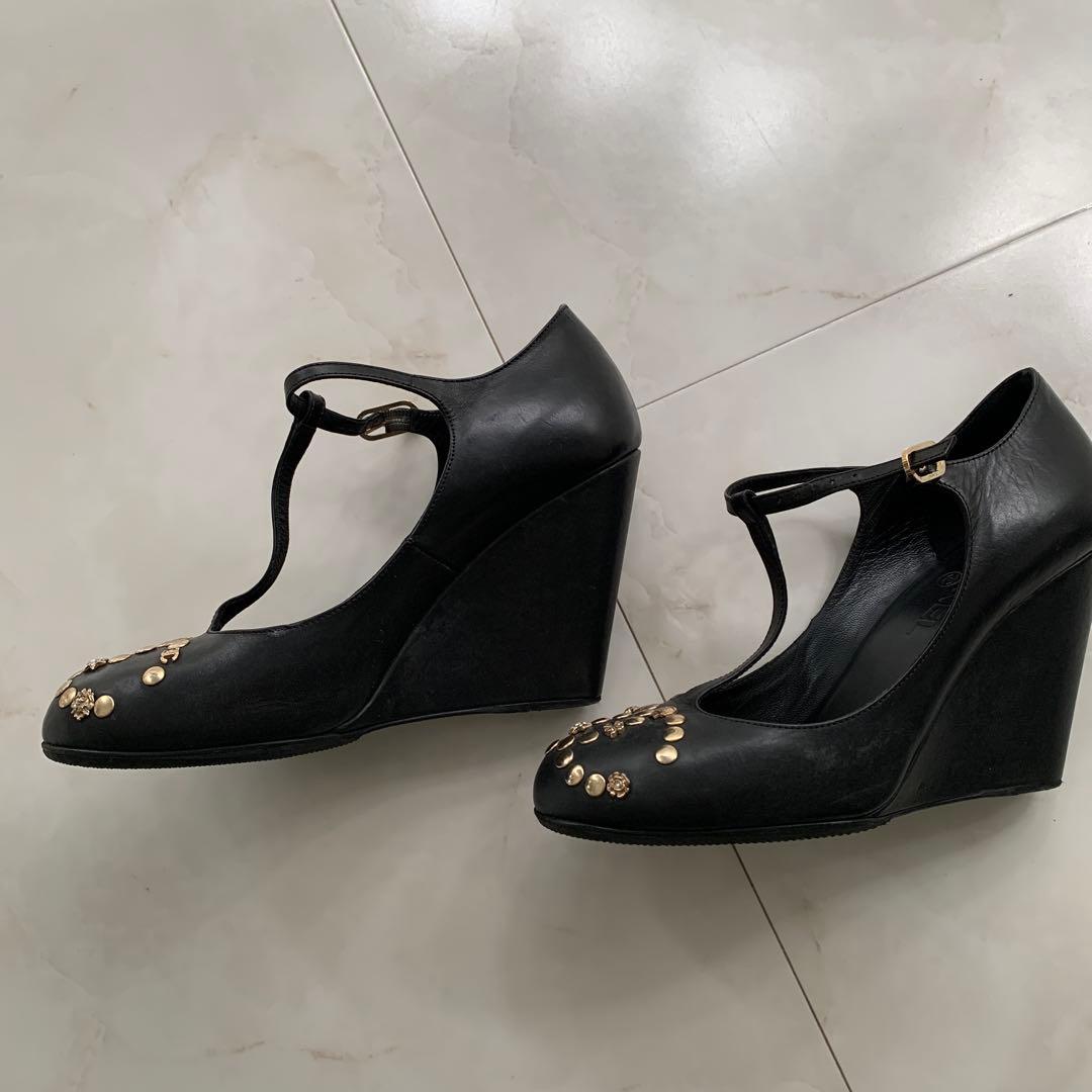 値下げセール⭐︎CHANEL ブラック Tストラップヒール