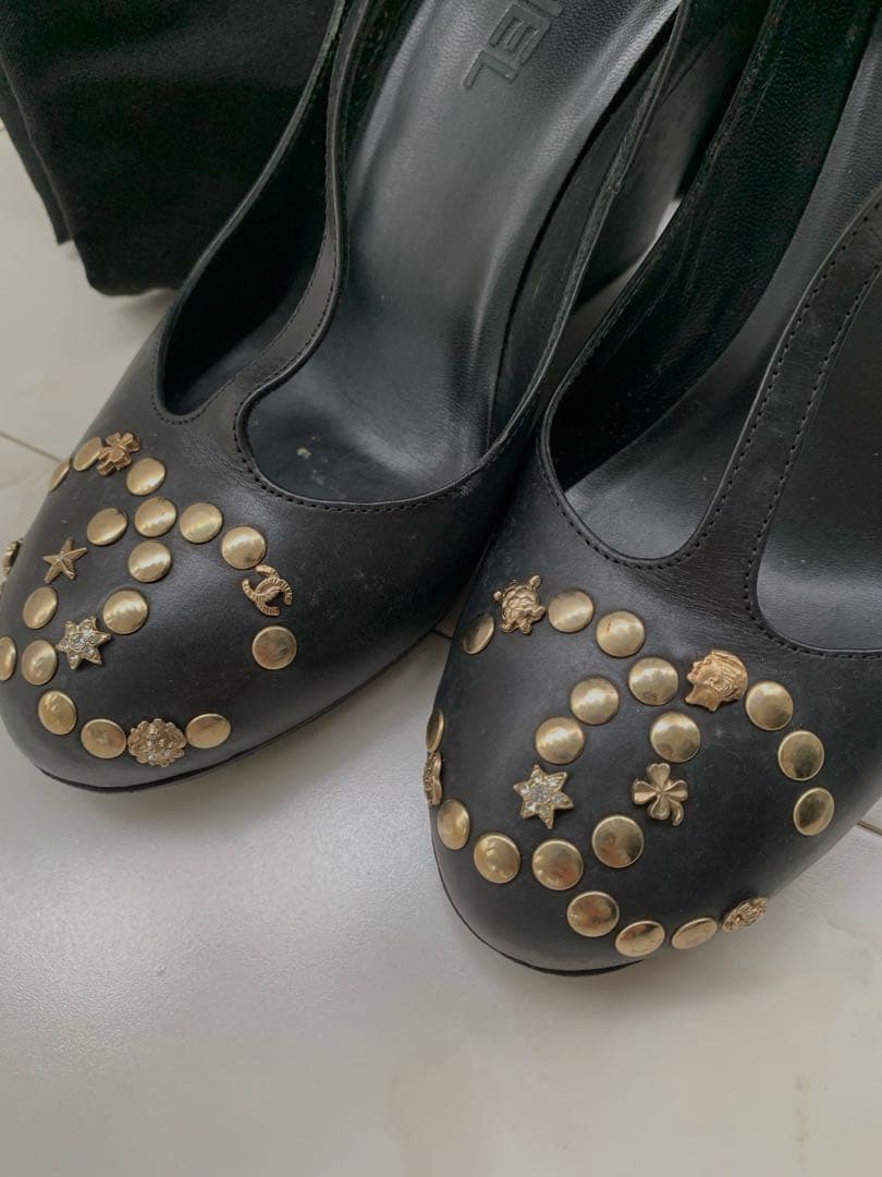 値下げセール⭐︎CHANEL ブラック Tストラップヒール