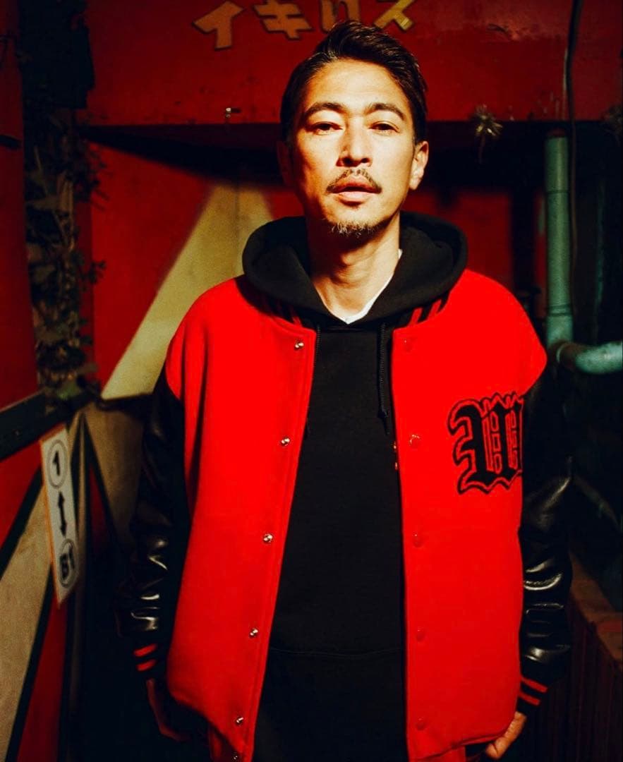サイズM WACKO MARIA Leather Varsity Jacket