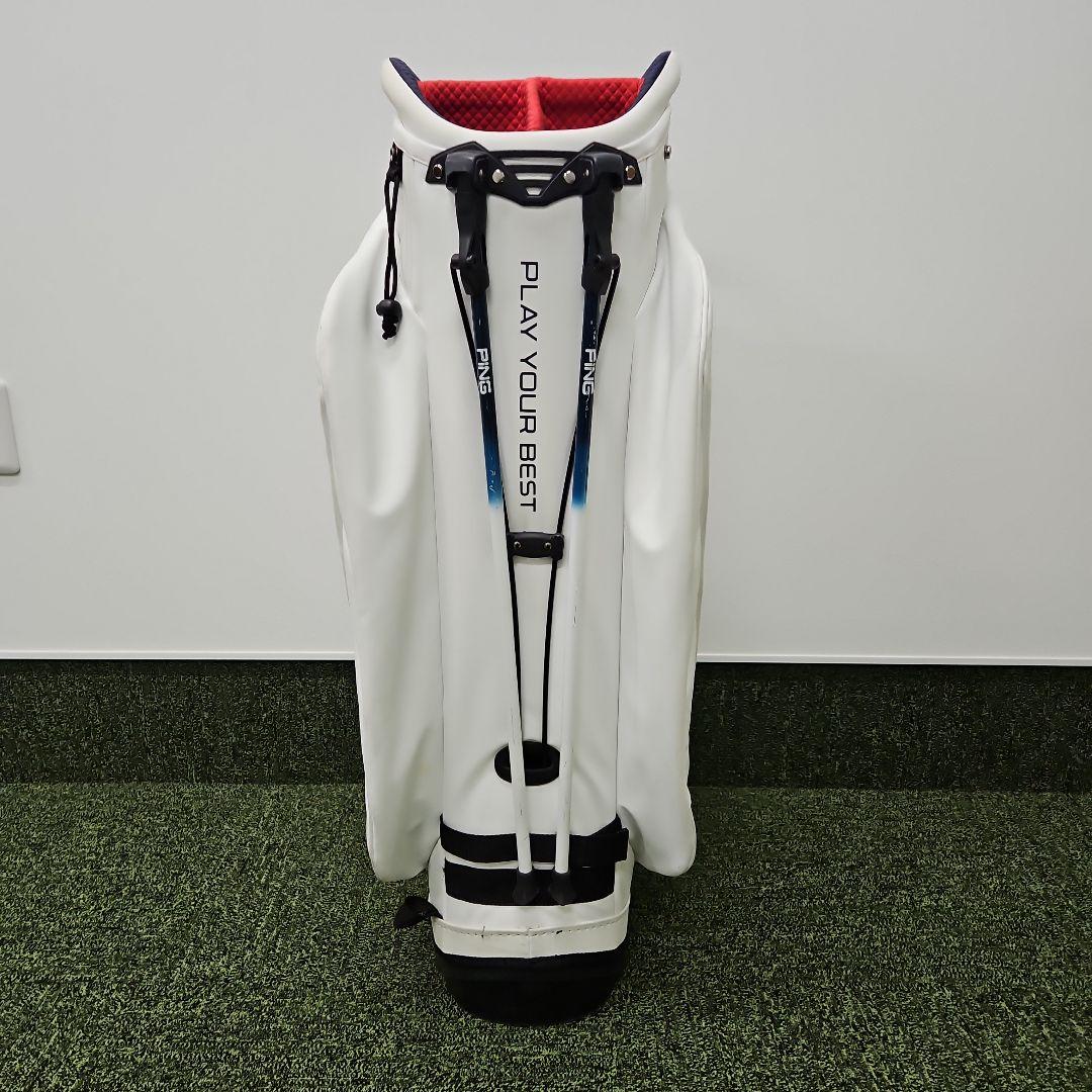 S*H様 PING ゴルフバッグ・スタンドキャディバッグ ホワイト/ネイビー