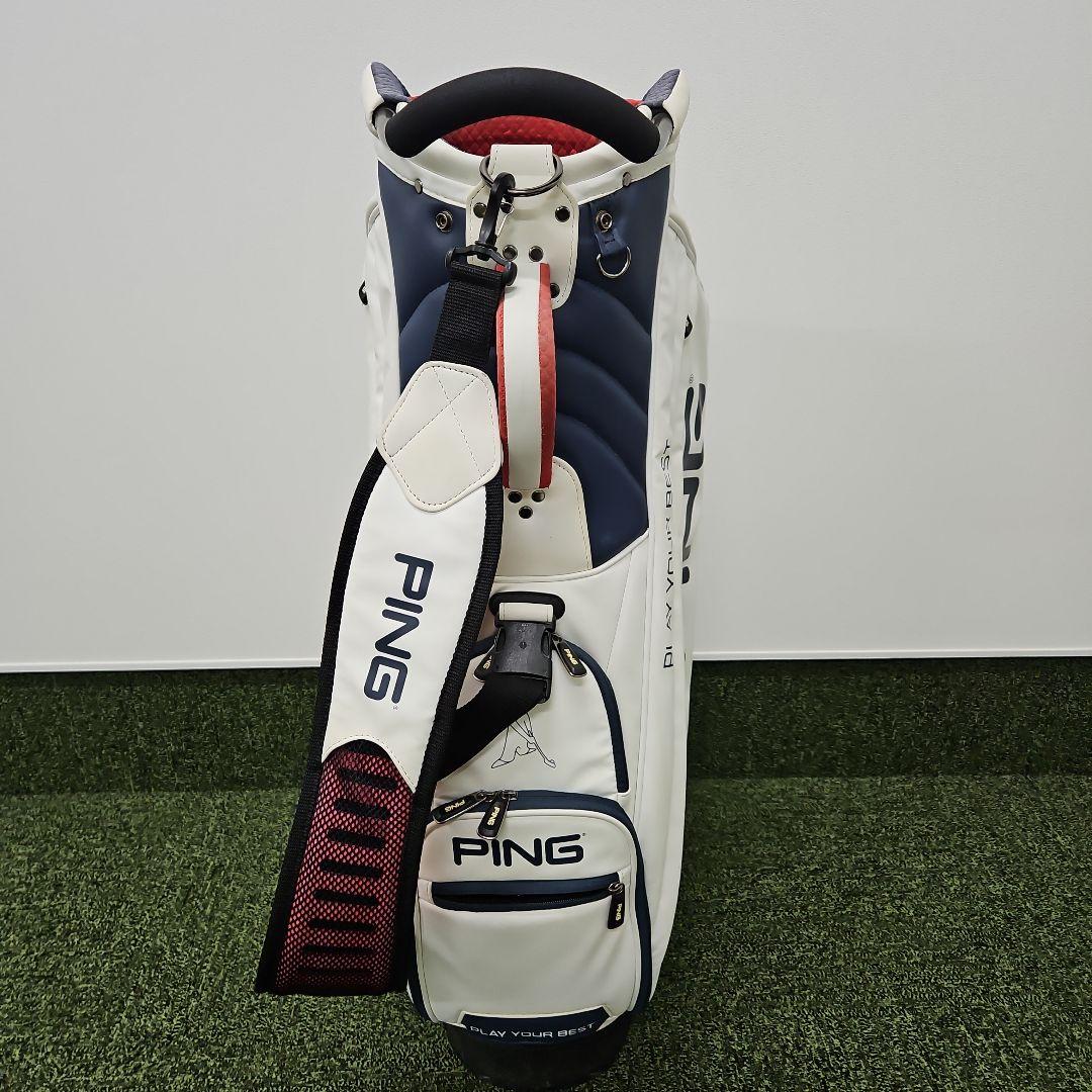 S*H様 PING ゴルフバッグ・スタンドキャディバッグ ホワイト/ネイビー