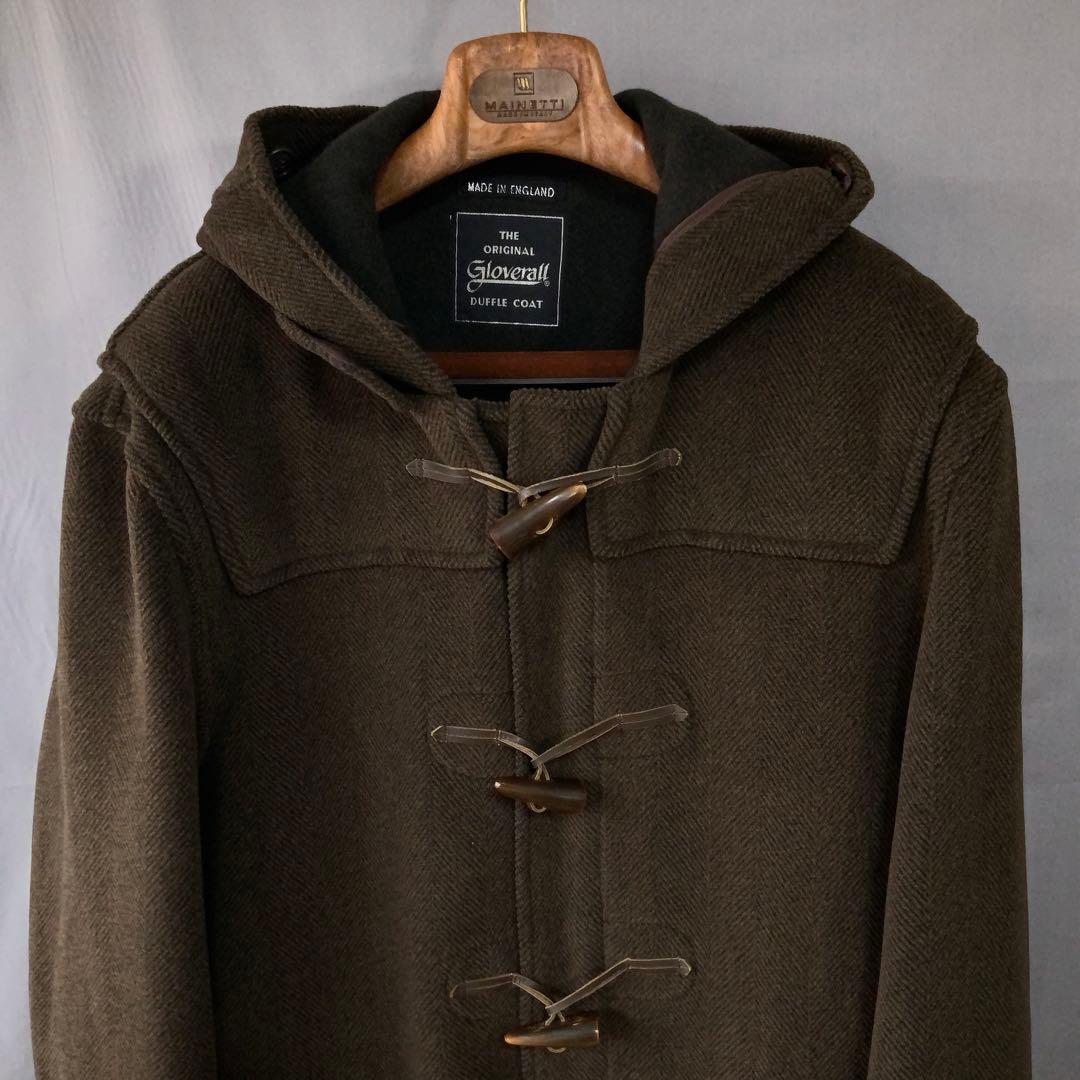 GLOVERALL グローバーオール ヘリンボーンダッフルコート 40 英国製