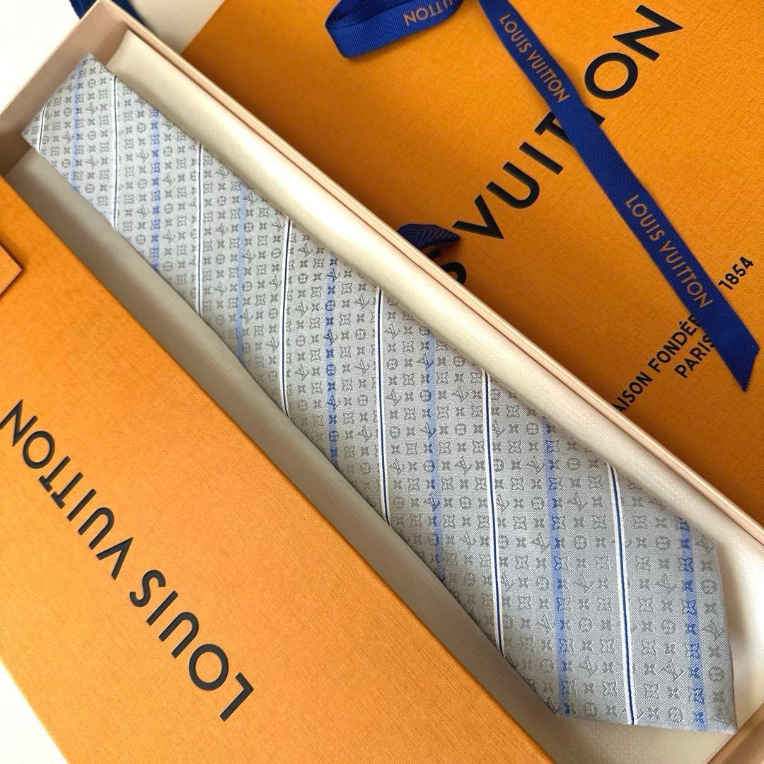 ルイ ヴィトン ネクタイ・ラインド ストライプ 新品 未使用