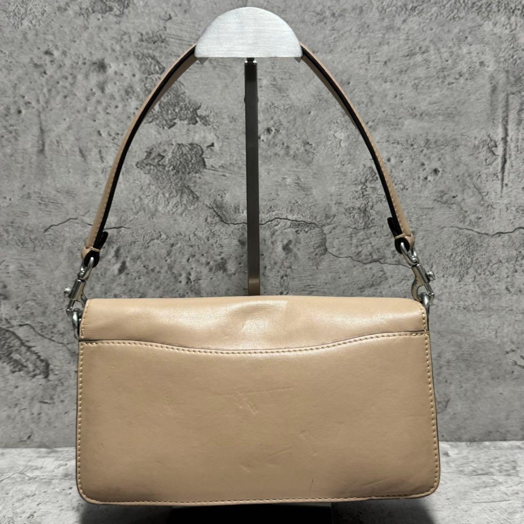 良品 コーチ ワンショルダーバッグ タビー20 PVC レザー ベージュ