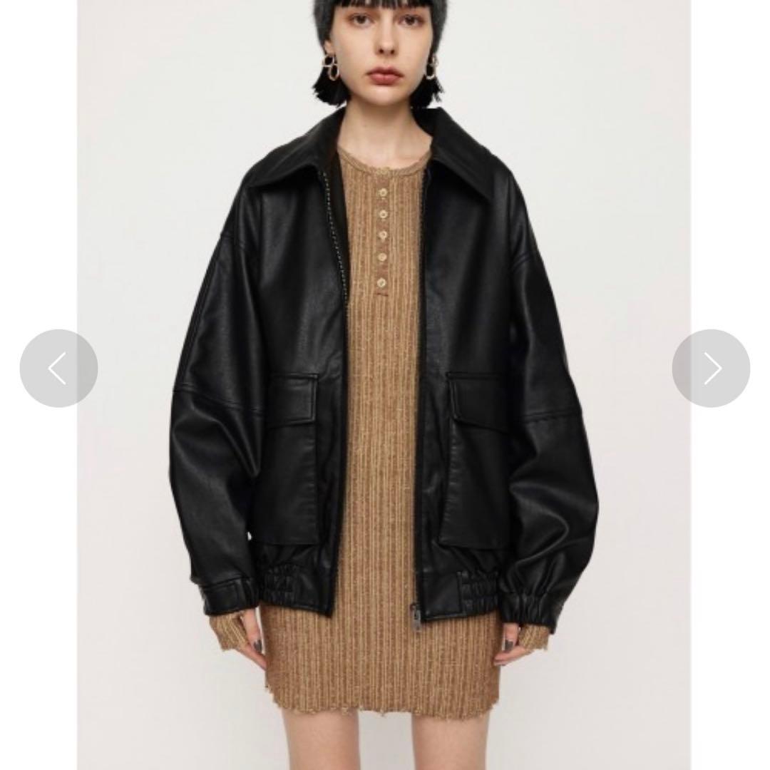 SLY スライ新品FAUX LEATHER ZIP UP ブルゾン ジャケット