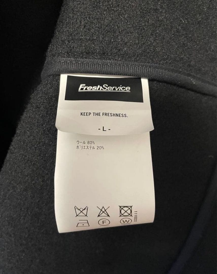 FreshService MELTON DUFFLE COAT L ブラック