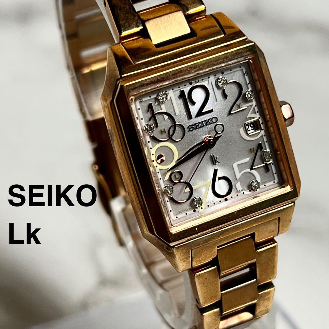 稼働美品 限定1000本 セイコーLk レディース腕時計 1B22-0AL0 金