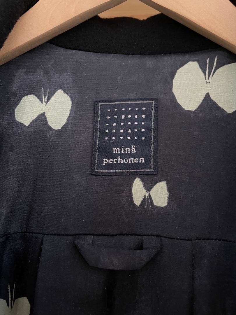 ミナペルホネン pianissimo ウールコート 36 ブラック