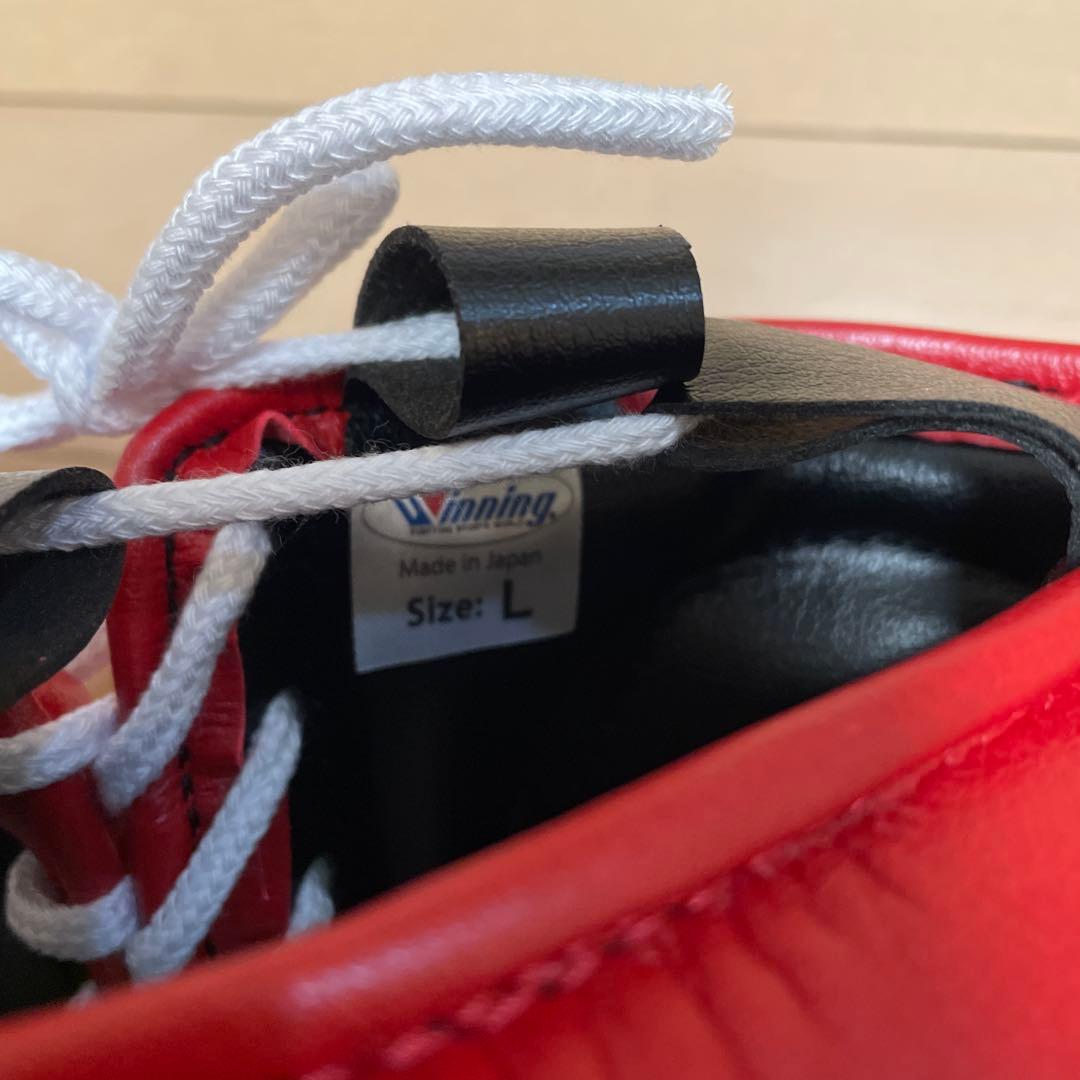 新品即日発送 ウイニング ヘッドギア レッド Lサイズ FG-5000