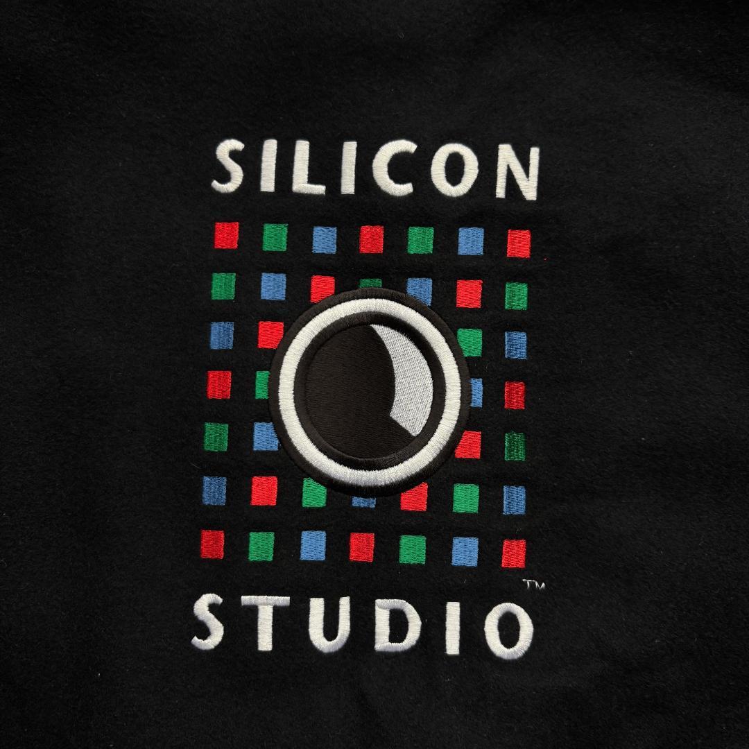 90s USA製 Holloway ブラックカラー レザーウールスタジャン