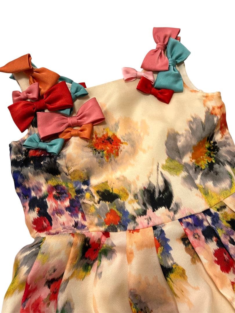 メゾピアノ mezzo piano 140 ドレス　発表会　リボン