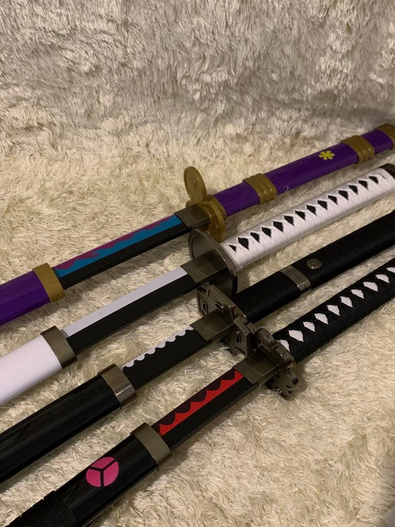 ワンピース　ゾロ　黒刀　4本セット　 和道一文字　秋水　三代鬼徹　閻魔