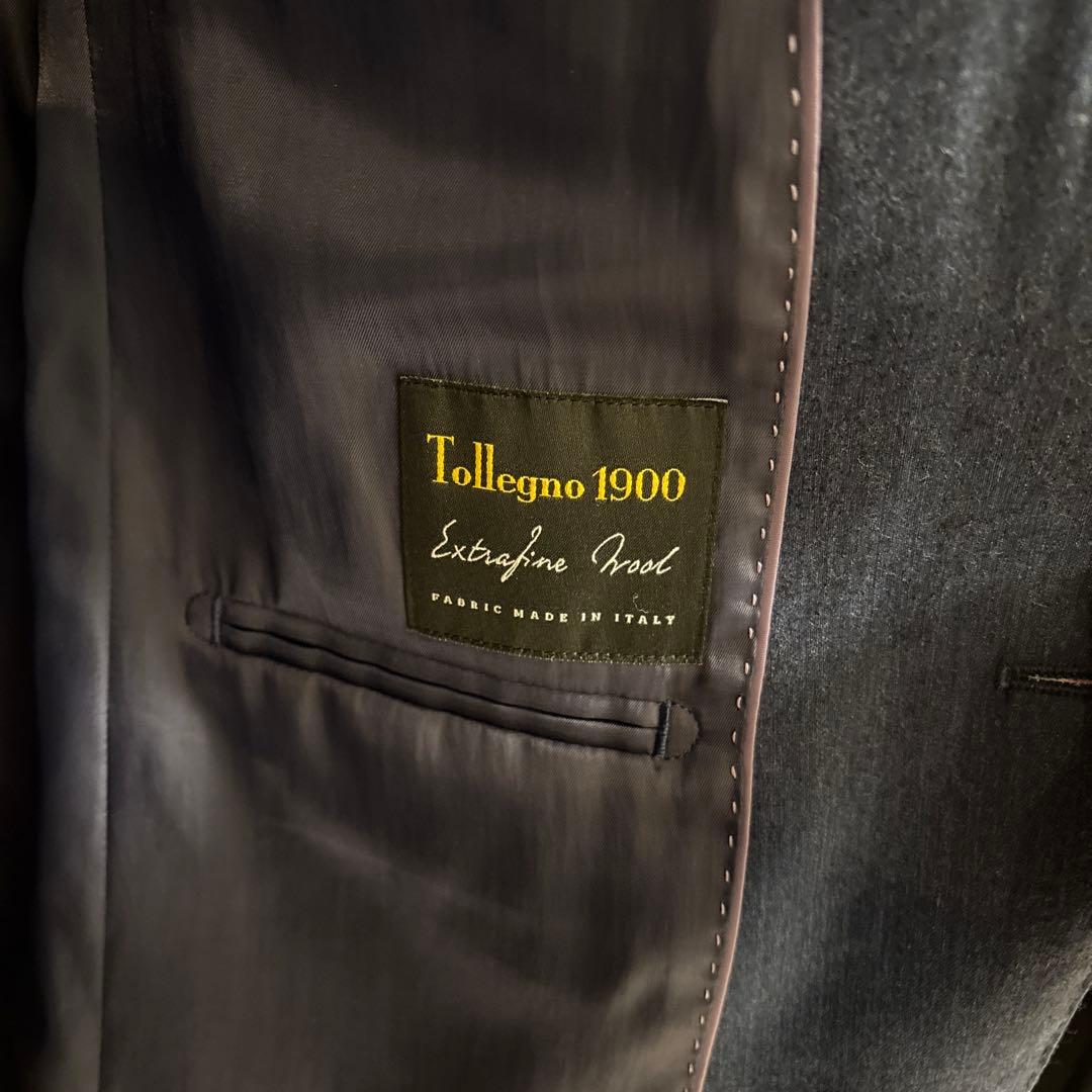 ダークブルー シングルブレスト スーツジャケット