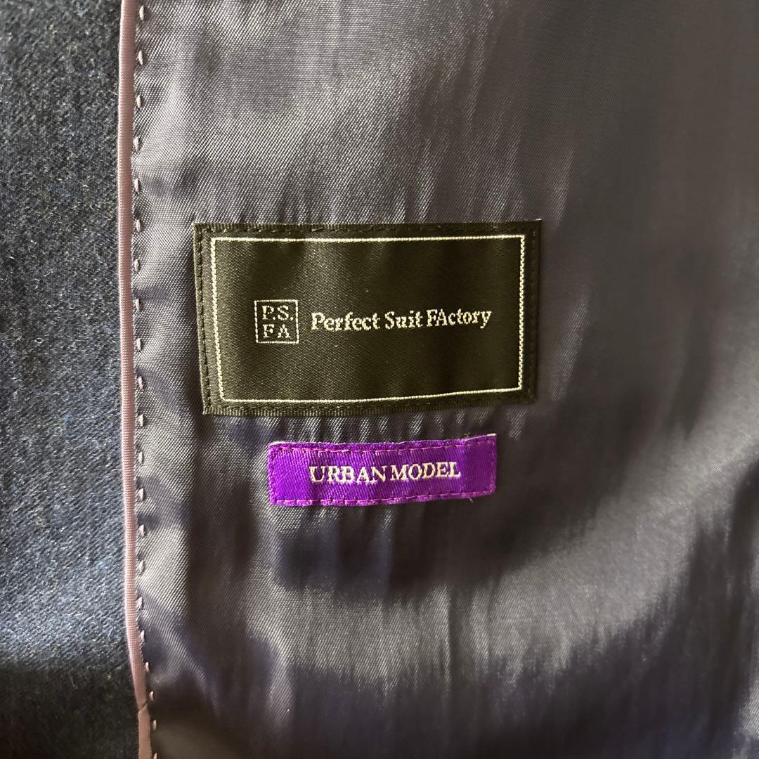 ダークブルー シングルブレスト スーツジャケット