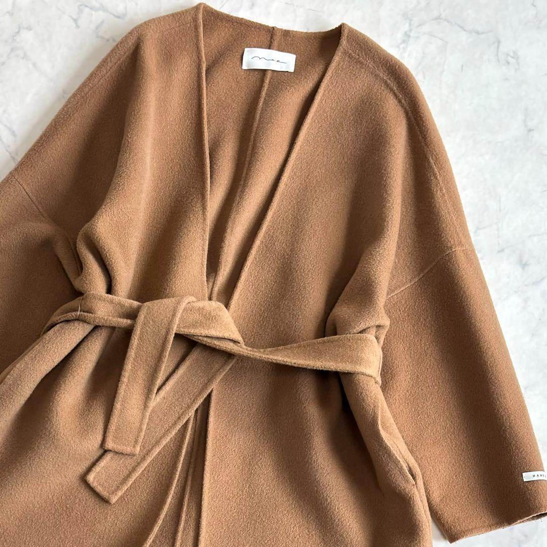Na.e ナエ ロングコート ガウン ベルテッド キャメル ts0