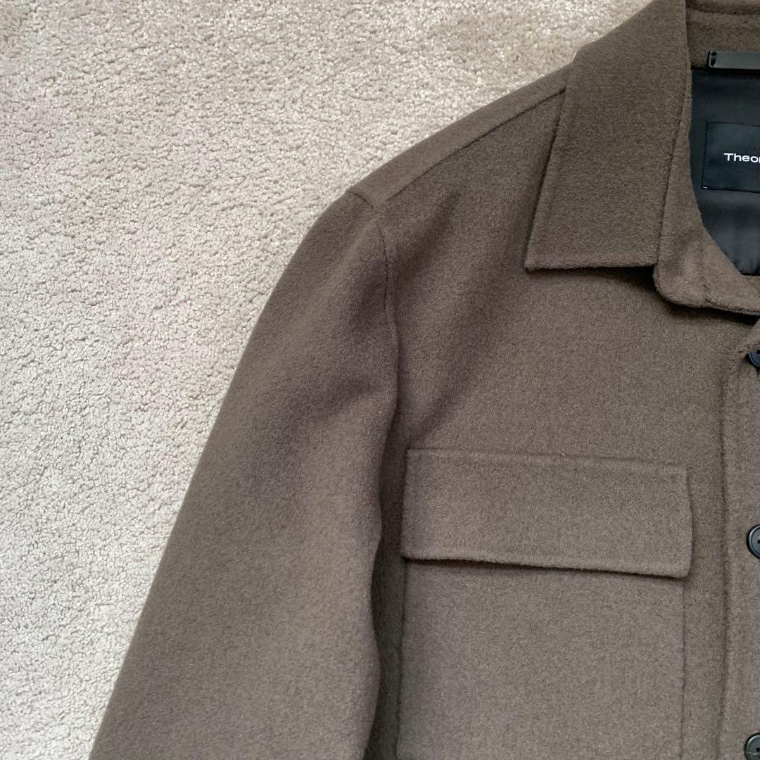 【美品】Theory セオリー　ジャケット　カシミヤ混　ブラウン