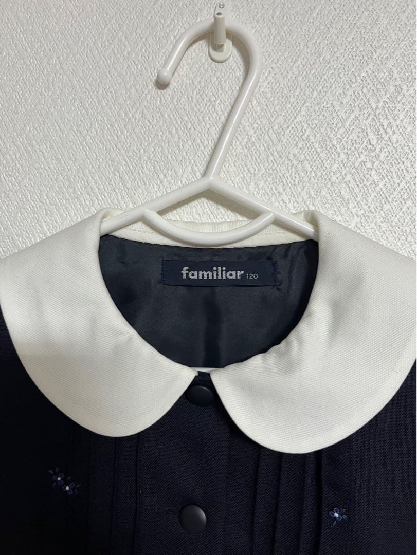 familiar 半袖ワンピース 120 ネイビー