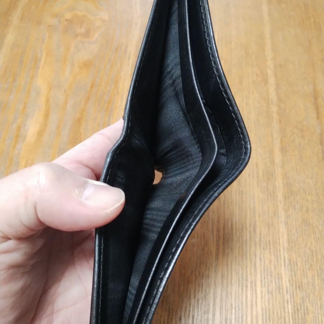 【本日限定値下】WHITE HOUSE COX 二つ折り財布　ブライドルレザー黒