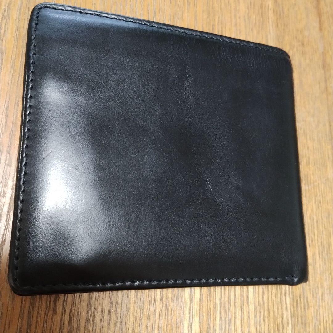 【本日限定値下】WHITE HOUSE COX 二つ折り財布　ブライドルレザー黒