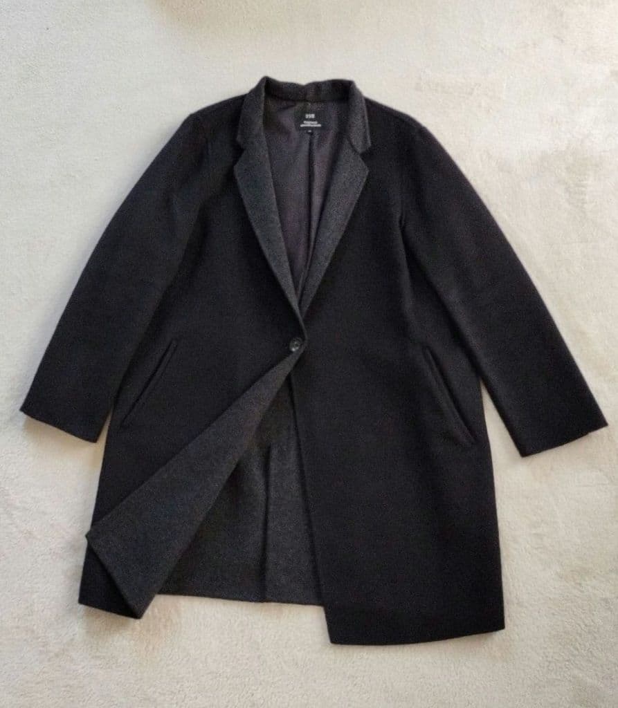 23区ソフトウールリバーロングコートウールアンゴラダブルフェイス44大きいサイズ