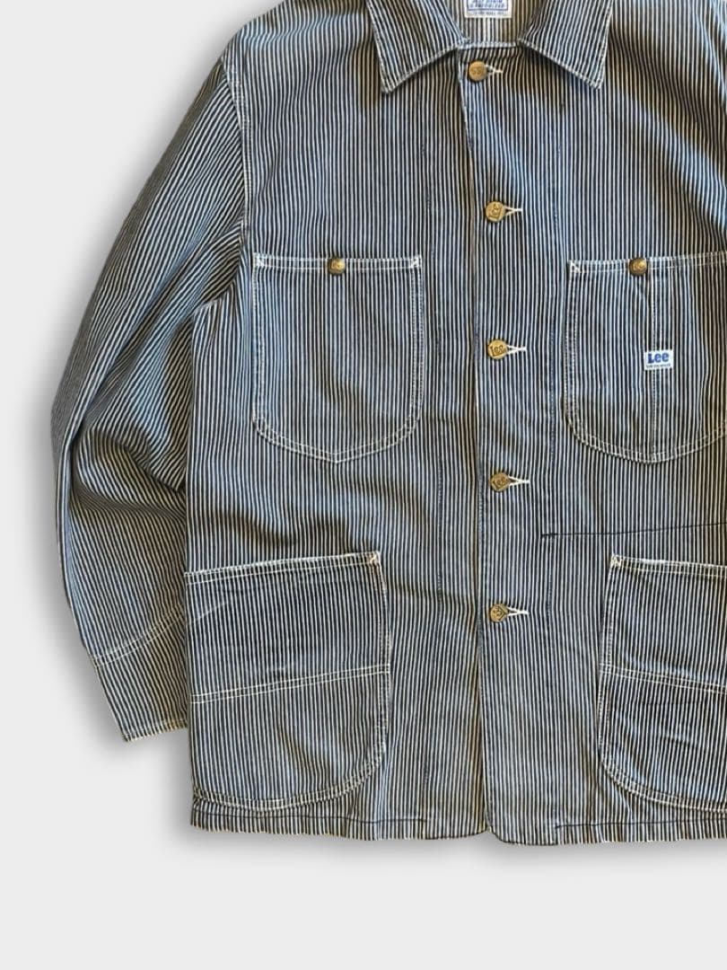 復刻 Lee ハウスタグ ヒッコリー デニム カバーオール ストライプ 美品