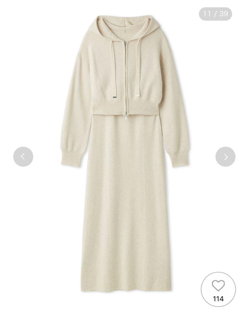 ジップパーカ&キャミワンピースセット