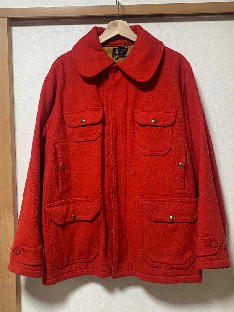 50‘s Woolrich ビンテージ マッキー 赤 ウール