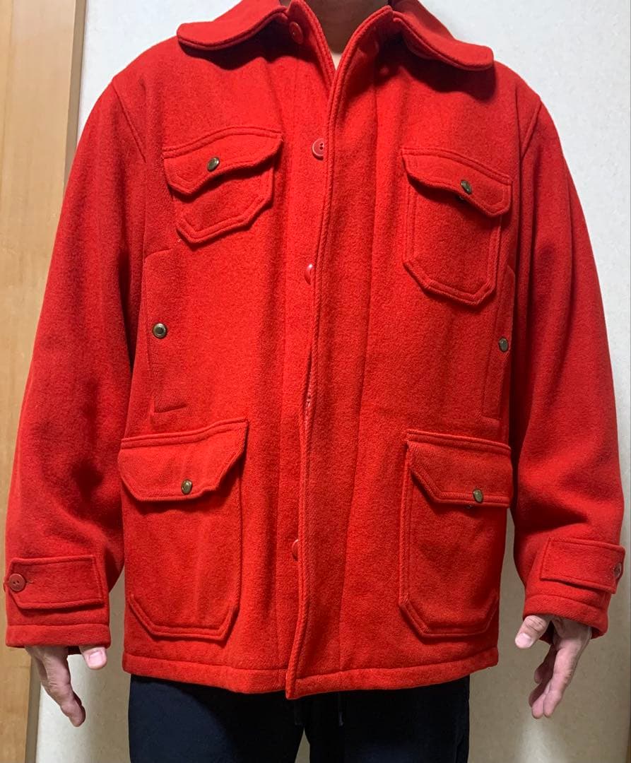 50‘s Woolrich ビンテージ マッキー 赤 ウール