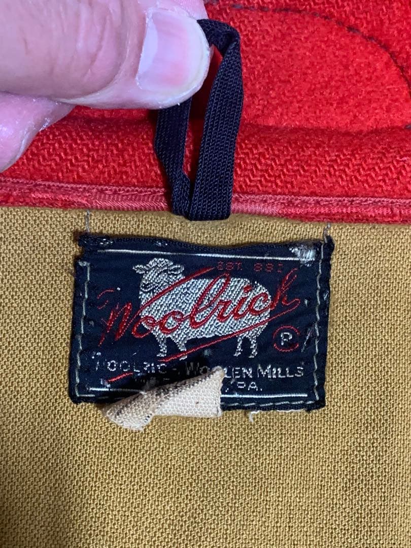 50‘s Woolrich ビンテージ マッキー 赤 ウール