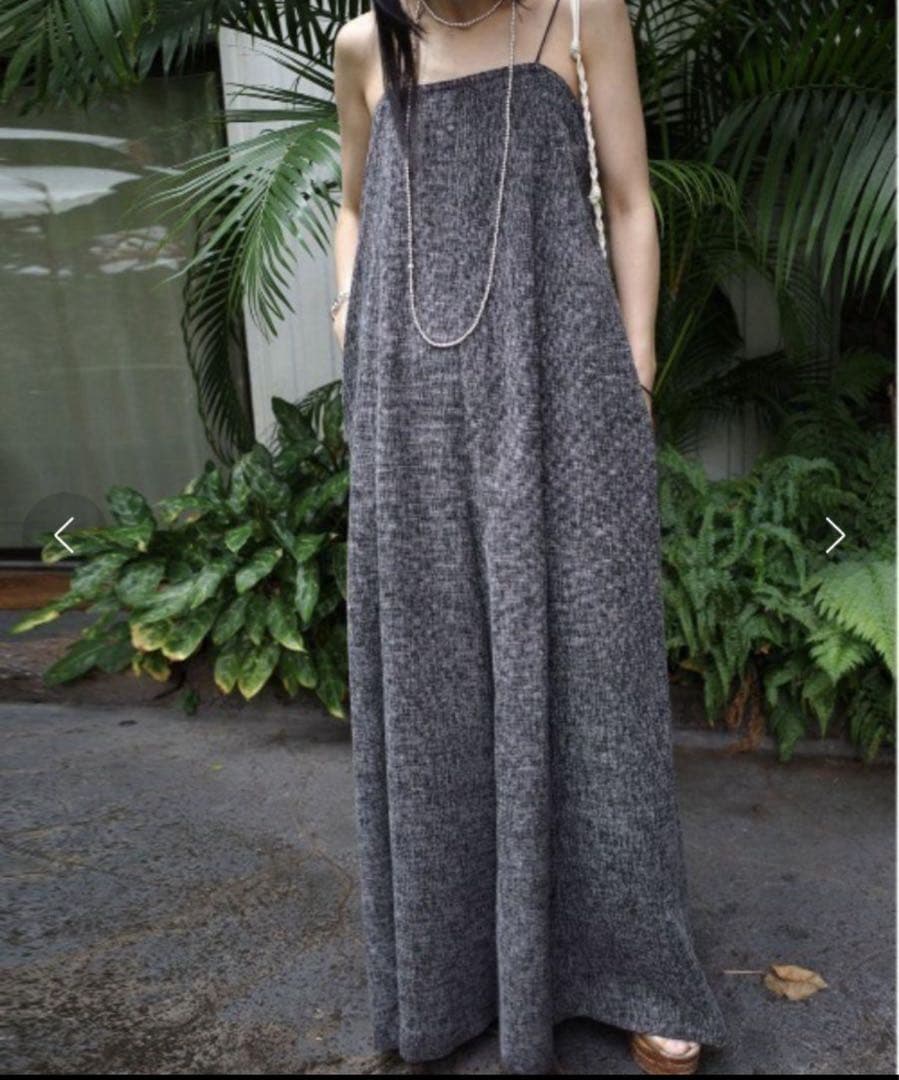 MEDI COMFORTABLE FLARE ROMPERS ブラック