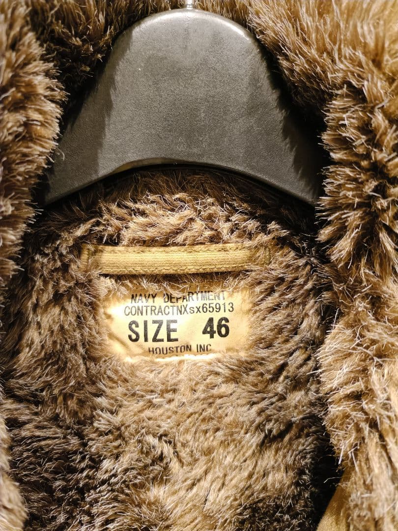 HOUSTON USNロゴ ミリタリージャケット 46