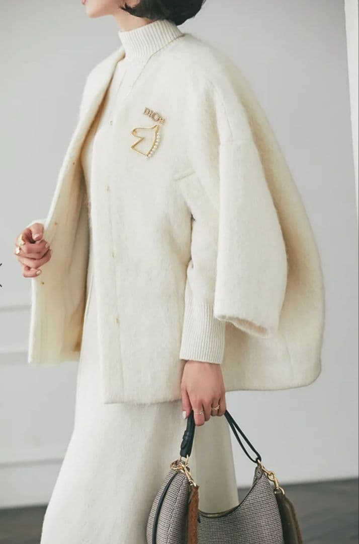 YukiSventen セブンテン　ミディアムコクーンシャギーコート