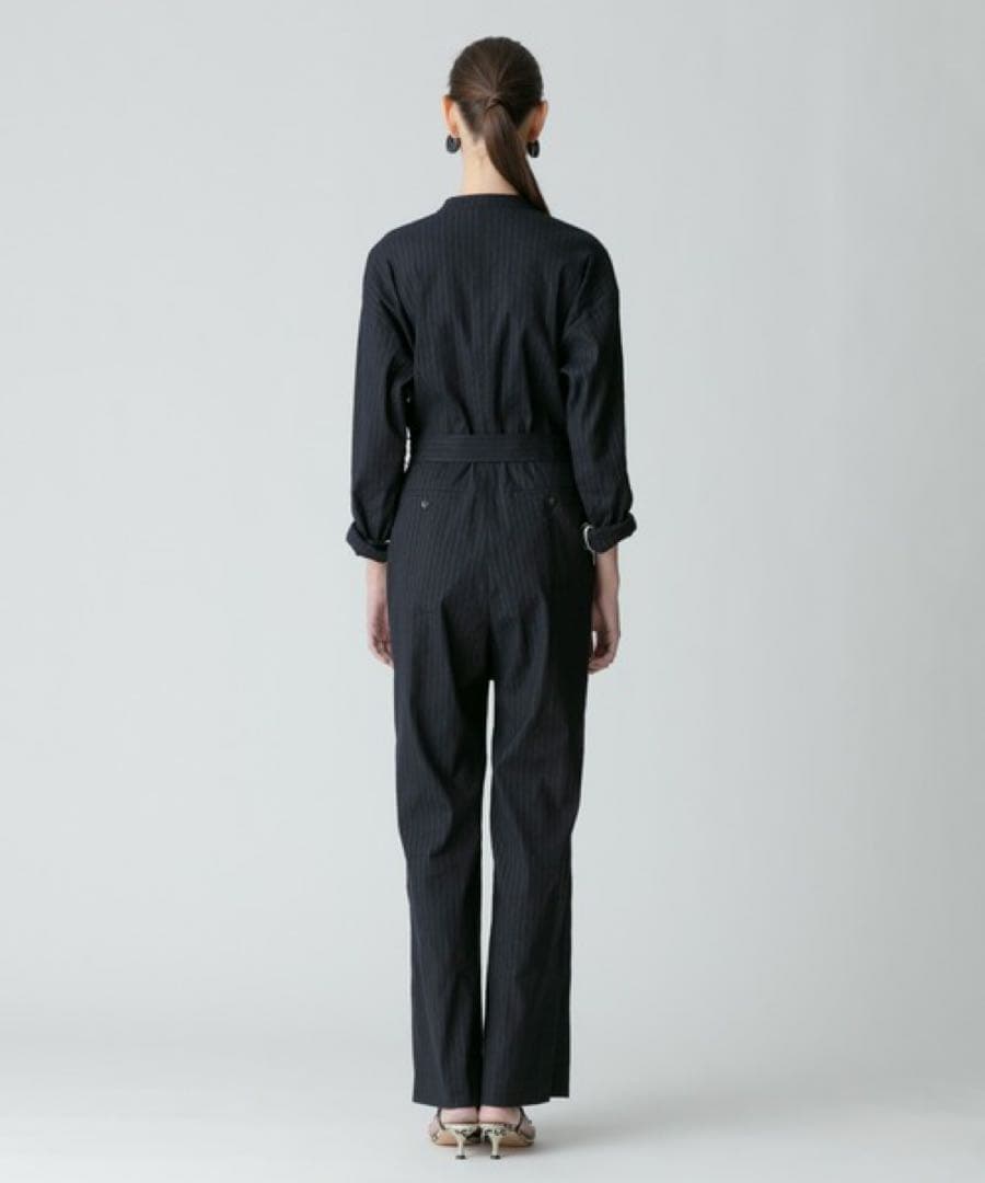 N⭐　 リネンコンストライプジャンプスーツ 定価5万円