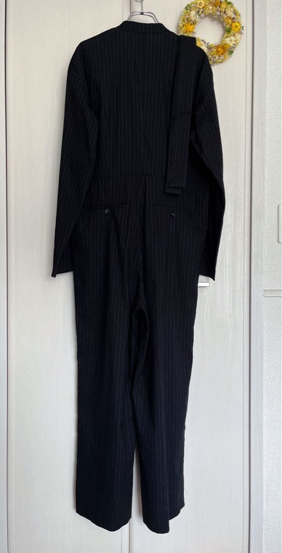 N⭐　 リネンコンストライプジャンプスーツ 定価5万円
