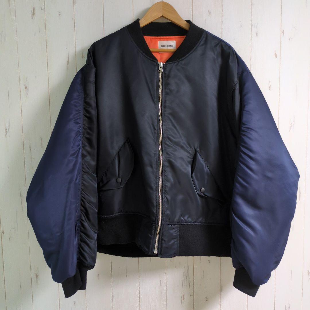 FAKIE STANCE BICOLOR MA-1 XL 黒　紺