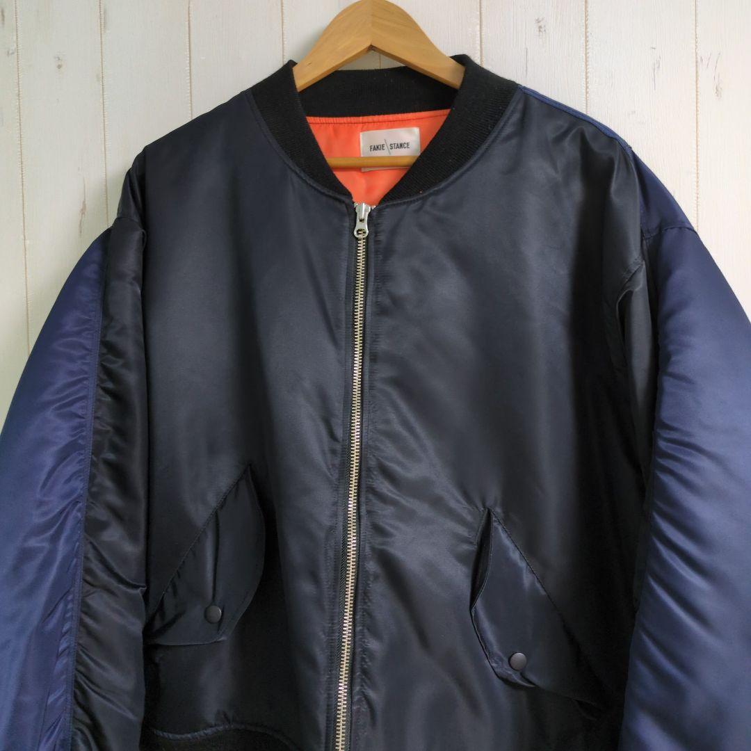 FAKIE STANCE BICOLOR MA-1 XL 黒　紺