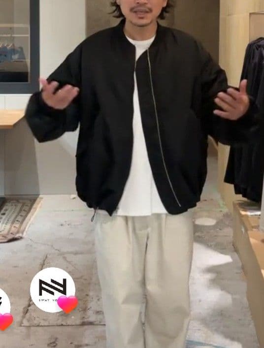 FAKIE STANCE BICOLOR MA-1 XL 黒　紺