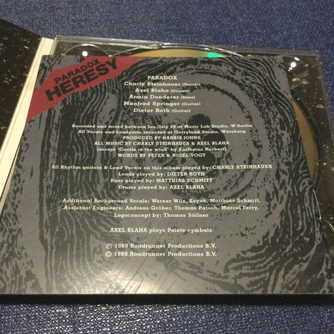 CD paradox パラドックス　ヘレシー　heresy デジパック限定輸入盤