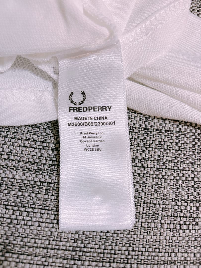 FRED PERRYフレッドペリー 長袖ポロシャツ　レディース　M ホワイト　白
