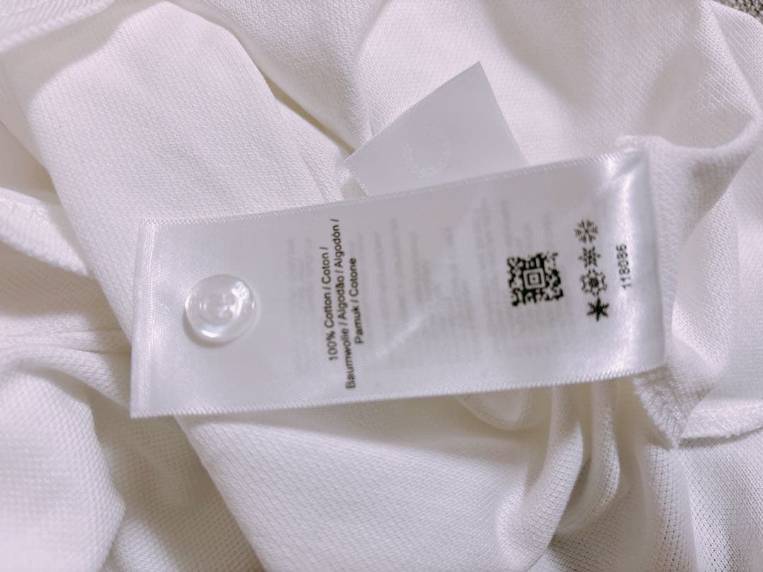 FRED PERRYフレッドペリー 長袖ポロシャツ　レディース　M ホワイト　白