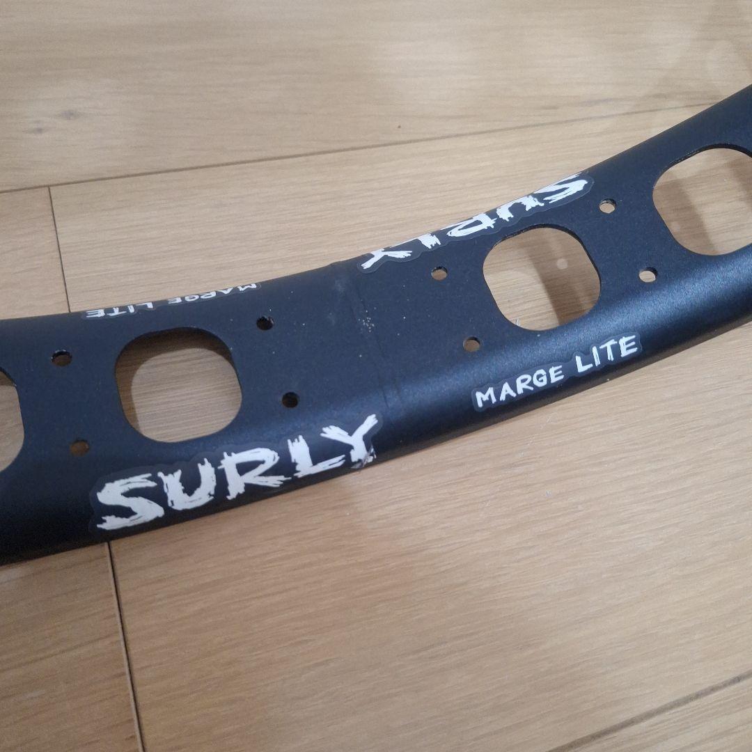 SURLY Marge Lite リム ブラック ２本　リムフラップつき